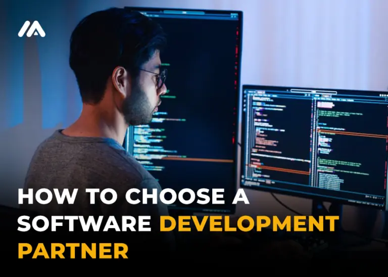 How to choose a software development partner showing agency checklist portfolio reviews team process pricing and support by M TECHUB LLC