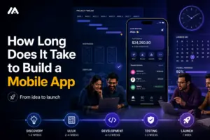 How long does it take to build a mobile app timeline showing development phases duration MVP timeline cost and launch planning by M TECHUB LLC